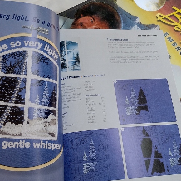 Bob Ross Embroidery Sewing Kit / Bob Ross Embroidery Designs / Complete Kit - Picture 10 of 12